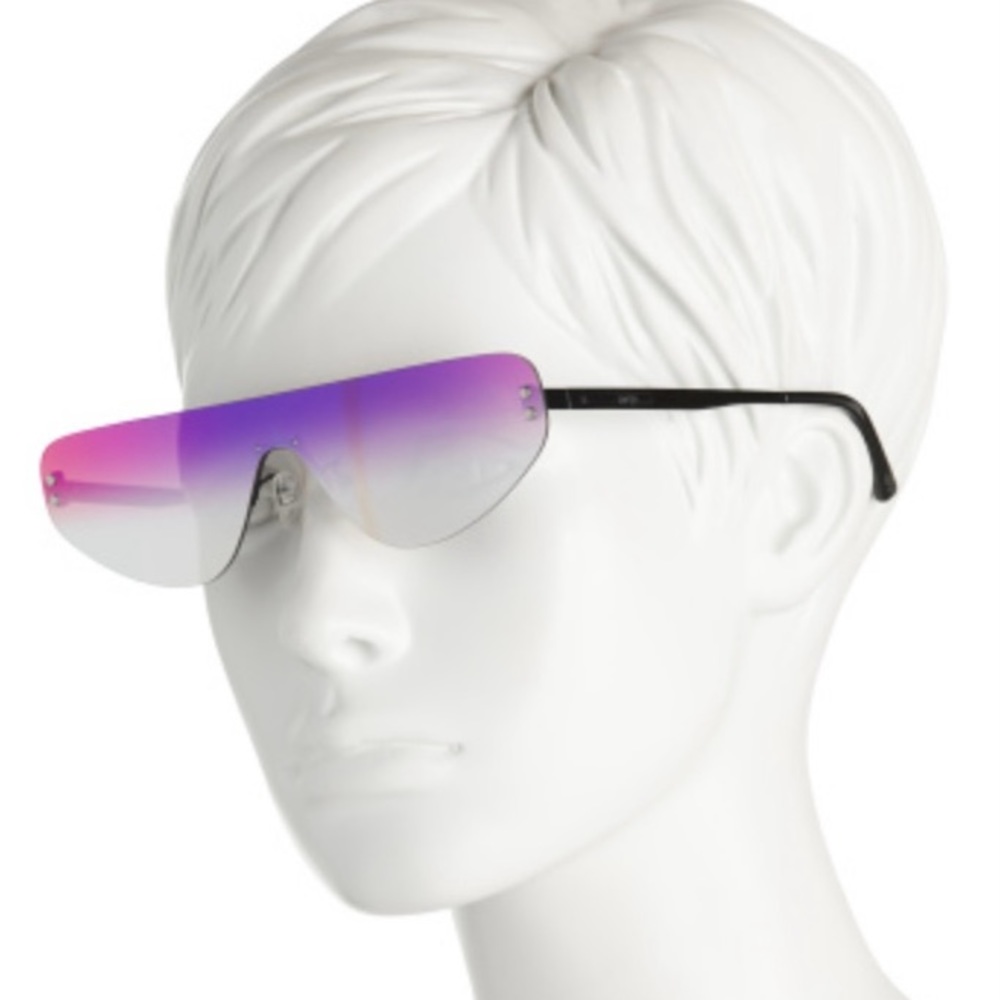 NEW McQ Alexander McQueen Unisex Flat Top Shield Sunglasses, 99mm - Picture 2 of 9